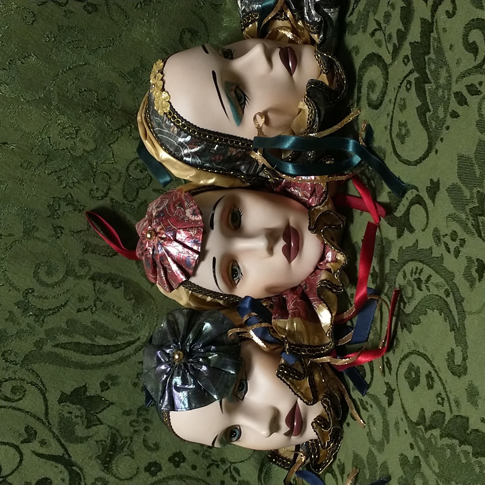 Porcelain face mask.